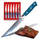 SEIRYUU Damascus Steak Knife Set 5 Inch, Japanese Steak Knives, VG10, Japanese Knives, Best Damascus Steak Knife, Japanese PRO, Professional Steak Knife, 73-Layer Damascus