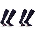 Travelsox Unisex's Silver Drystat Graduated Compression Socks 2 Pack, Navy 2-Pairs, M (Pack of 2)