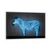 East Urban Home Zebra by Octavian Mielu - Graphic Art Print Canvas/Metal in Blue/Gray | 40 H x 60 W x 1.5 D in | Wayfair