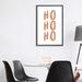 East Urban Home Ho Ho Ho by Orara Studio - Textual Art Print Canvas/Metal in Brown/Green | 40 H x 26 W x 1.5 D in | Wayfair