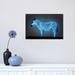 East Urban Home Zebra by Octavian Mielu - Graphic Art Print Canvas in Blue/Gray | 12 H x 18 W x 1.5 D in | Wayfair 2119BF53BE3340A3A3F7999FF9FA4ACC