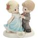 Precious Moments You Make Life Beautiful Bisque Porcelain Figurine Porcelain in Blue/Brown/Gray | 5.24 H x 3.74 W x 4.72 D in | Wayfair 202005