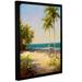 Highland Dunes Palms On The Beach II - Painting Print on Canvas in White | 36 H x 48 W x 2 D in | Wayfair 5FEC3ABC231B4AAC8011F000888E0926