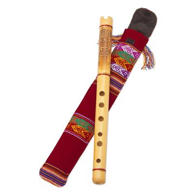 Ceremonial Tumi,'Bamboo Quena Flute Wind Instrument'