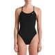 NIKE Lace Up Tie Back One Swimsuit Women Black