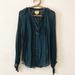Anthropologie Tops | Anthropologie Maeve Zig Zag Print Blouse S | Color: Blue/Green | Size: S