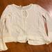 Free People Tops | Free People Sheer White Tie Up Longsleeve | Color: White | Size: Xs