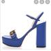 Gucci Shoes | Iso Gucci Marmont Platform Sandals | Color: Blue | Size: 8