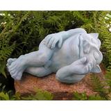 Nichols Bros. Stoneworks Reclining Garden Gargoyle Statue Concrete in Brown | 6 H x 14 W x 8 D in | Wayfair GNGRG-DW