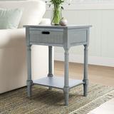 Sand & Stable™ Peters Solid Wood End Table w/ Storage Wood in Gray | 26 H x 19 W x 15.75 D in | Wayfair AF5F35032A334653B288876258DBF4E2