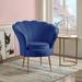 Barrel Chair - Mercer41 Rocco 34" Wide Tufted Barrel Chair Velvet/Fabric in Blue | 34 H x 34 W x 29 D in | Wayfair AC8BD7FB575042749BC962771DE30761