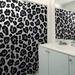 East Urban Home 2 Piece Animal Print Shower Curtain Set Polyester in Gray/White/Black | 74 H x 71 W in | Wayfair 174A0050115F4FBA859D2444FE313029