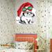 The Holiday Aisle® Kitten Santa Claus Wall Decal Vinyl in Green/Red/White | 22 H x 22 W in | Wayfair 682D0595CFE14D5C9BE1AFCBA2CCF7E0