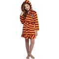 Harry Potter Girls' Gryffindor Striped Hooded Ruffle Plush Fleece Robe (7/8)