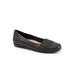 Women's Samantha Flat by Trotters in Black Croco (Size 8 M)