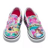 Vans Shoes | Disney Wonderland Vans Pink Slip On Baby Sneakers | Color: Green/Pink | Size: 4.5bb