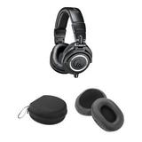 Audio-Technica ATH-M50x Headphones and Case Kit (Black) ATH-M50X