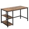 Costway 47"/55" Computer Desk Office Study Table Workstation Home with Adjustable Shelf Rustic Brown-M