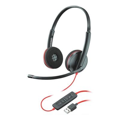 Headset »Blackwire C3220« binaural USB-A schwarz / rot schwarz, Plantronics