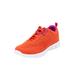 Extra Wide Width Women's CV Sport Eddie Sneaker by Comfortview in Vibrant Papaya (Size 12 WW)
