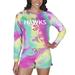 Women's Concepts Sport Atlanta Hawks Velodrome Tie-Dye Long Sleeve Top & Shorts Set