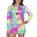 Women's Concepts Sport New York Knicks Velodrome Tie-Dye Long Sleeve Top & Shorts Set
