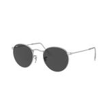 Ray-Ban Round Metal Sunglasses - Men's Gold Frame Dark Grey 50 mm Lenses RB3447-9198B1-50