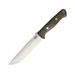 Bark River Bravo 1.5 Field LT 3V Fixed Blade Knife 10.75in Overall 5.88in Satin Cpm-3V Carbon Steel Drop Point Green Canvas Micarta Handle Brown