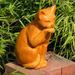 Nichols Bros. Stoneworks Contented Cat Statue Concrete in Gray | 11.5 H x 5.5 W x 8 D in | Wayfair GNCCT-AG