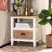 Rosalind Wheeler Fleener 1 - Drawer Nightstand in Wood in Brown/White | 20.3 H x 18.5 W x 13.6 D in | Wayfair C9863D01D09544DCAE175DC929BF7F23