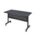 Symple Stuff Kobe Flip-Top Training Nesting Table w/ Modesty Panel Wood/Steel in Gray | 29 H x 48 W x 30 D in | Wayfair