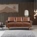 17 Stories Kalysia 74.01" Flared Arm Sofa Faux Leather | 33.07 H x 74.01 W x 31.89 D in | Wayfair E3B0ECBDC93B45B2A3F085EE5785D439