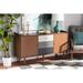 Corrigan Studio® Kavanaugh 56.9" Wide 3 Drawer Sideboard Wood in Brown/Gray | 31.7 H x 56.9 W x 17.3 D in | Wayfair