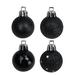 Northlight Seasonal 18ct Jet Shatterproof 4-Finish Christmas Ball Ornaments 1.25" (30mm) Plastic in Black | 2.5 H x 3.5 W x 3.5 D in | Wayfair