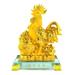 Bungalow Rose Cash Rubber Finished Rooster w/ Money Pot for Year of Rooster Figurine Resin in Yellow | 8 H x 6 W x 4 D in | Wayfair