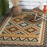 Brown/Green 96 x 0.25 in Area Rug - Union Rustic Northpoint Oriental Orange/Green/Brown Indoor/Outdoor Area Rug | 96 W x 0.25 D in | Wayfair