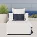 Saybrook Outdoor Patio Upholstered Sectional Sofa Armless Chair by Modway in Gray | 25.5 H x 34.5 W x 29.5 D in | Wayfair EEI-4209-WHI