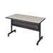 Symple Stuff Kobe Flip-Top Training Nesting Table w/ Modesty Panel Wood/Steel in Brown/Gray | 29 H x 48 W x 30 D in | Wayfair