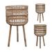 " Bamboo Planters 11/13/15"", Brown - Sagebrook Home 13574-12"