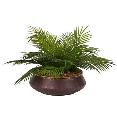 Palm Fronds in Aged Copper Bowl - Frontgate