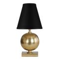Montie Mini Accent Lamp - Antique Brass, Tapered Linen Black - Ballard Designs Tapered Black - Ballard Designs