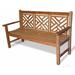 Rosecliff Heights Teak Whipe Garden Outdoor Bench Wood/Natural Hardwoods in Gray | 37 H x 60 W x 27 D in | Wayfair FF5B9F0691D34807A8C3A77575A0B405