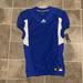 Adidas Shirts | Adidas Techfit Hyped Football Jersey Football Blue | Color: Blue/White | Size: Various