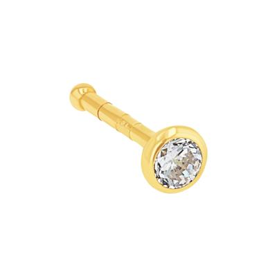 amor - Nasenpiercing für Damen, Gold 750, Zirkonia synth. Schmuck-Set 1 ct