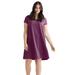 Plus Size Women's A-Line Tee Dress by ellos in Fig (Size 34/36)