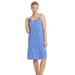 Plus Size Women's Knit Tank dress by ellos in Royal Periwinkle Floral (Size 6X)