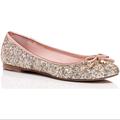 Kate Spade Shoes | Kate Spade New York Willa Glitter Ballet Flats | Color: Gold | Size: 6.5