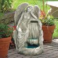 Astoria Grand Resting Grace Angel Garden Fountain, Resin | 28 H x 16 W x 14.5 D in | Wayfair 27A7ACA8BB5A456F9852571C1167964D