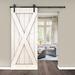 Barn Door - JM HOME Paneled Wood Barn Door w/ Installation Hardware Kit Wood in White | 84 H x 36 W in | Wayfair SDU-X-WH-36