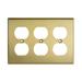 CKP Empire 2-Gang Duplex Outlet Wall Plate in Yellow | 4.49 H x 6.77 W x 0.2 D in | Wayfair 2181-SB-DDD